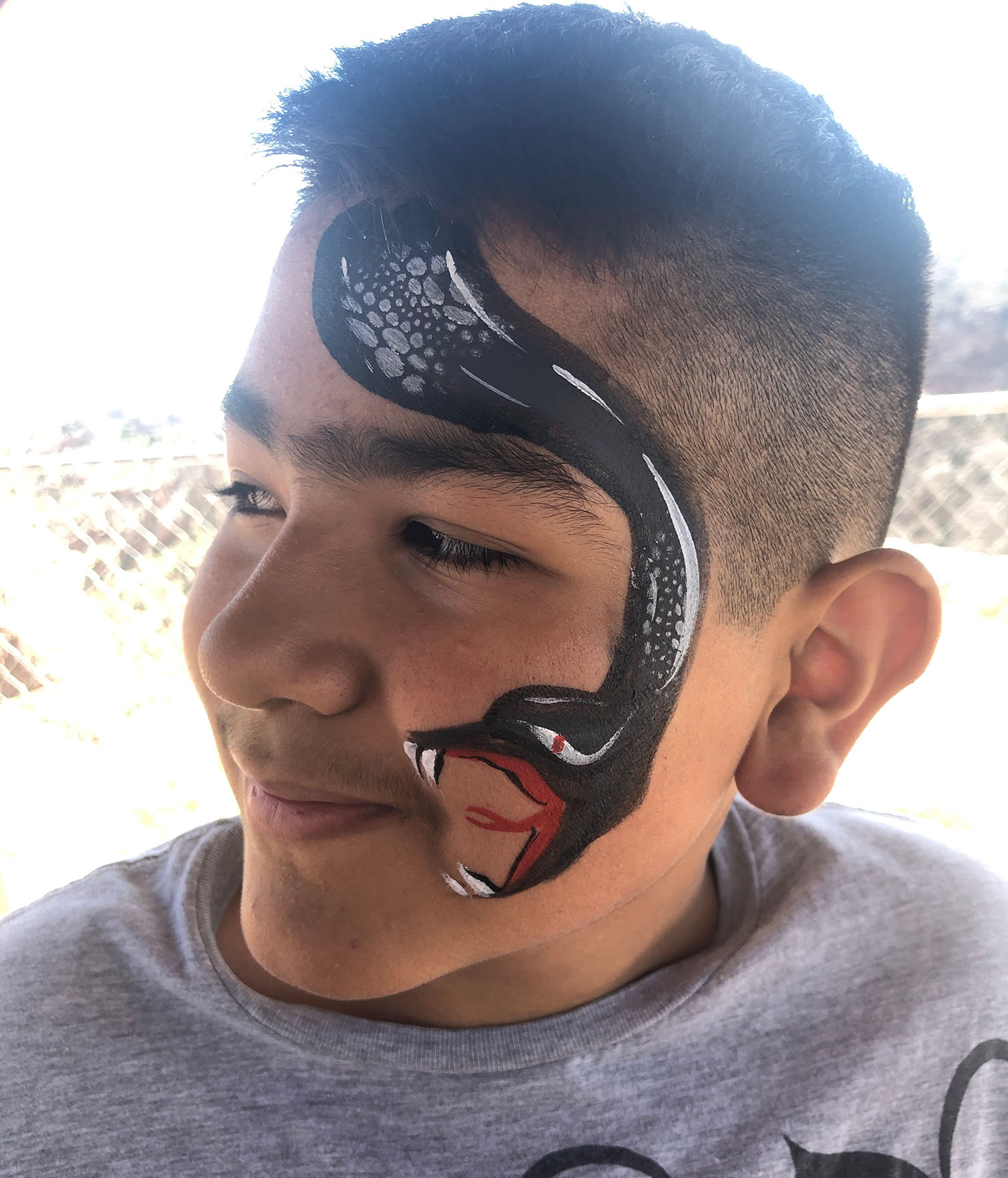 Face Painting: Black Snake