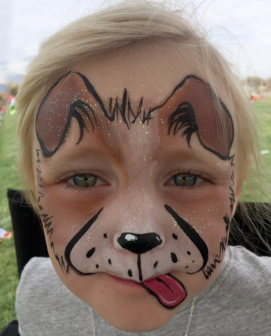 dog face painting designs