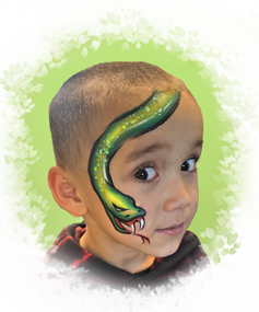 Snake Boy Face Painting