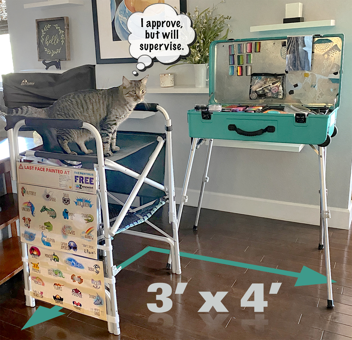 face painting setup kit